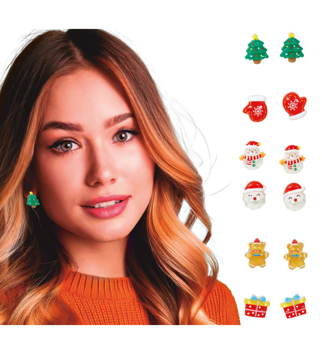 Sada náušnic Vánoční  mix