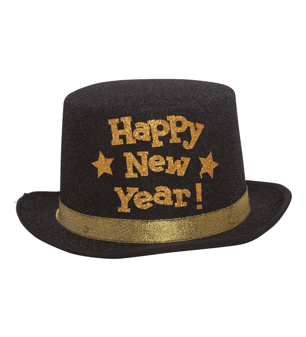 Černý cylindr Happy New Year