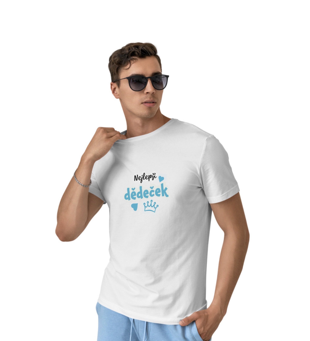 Pánské triko bílé - Nejlepší dědeček