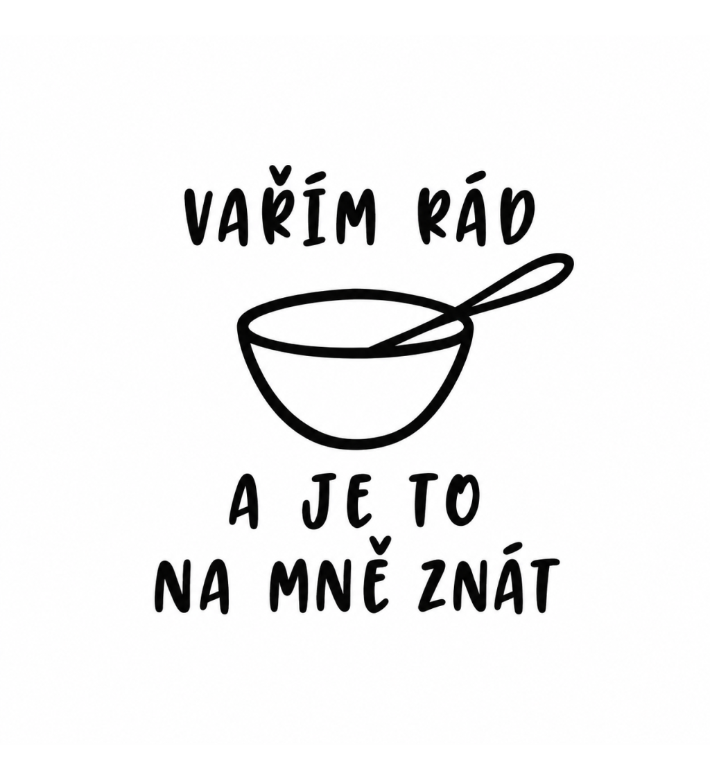 Zástěra bílá - Vařím rád a je to na mě znát