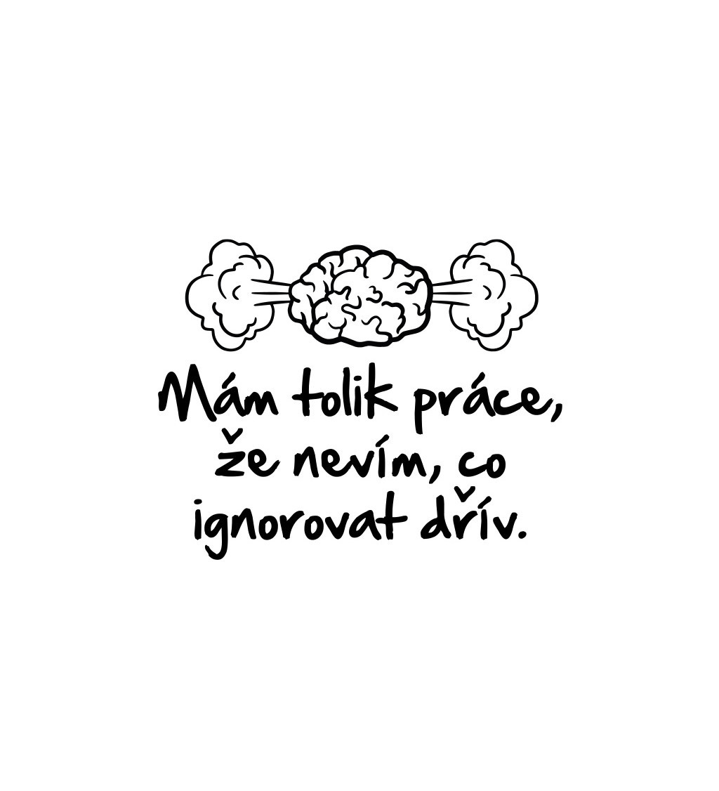 Plátěná taška - Mám tolik práce, že nevím co ignorovat dřív