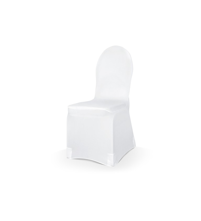 Potah na židli bílý - elastický