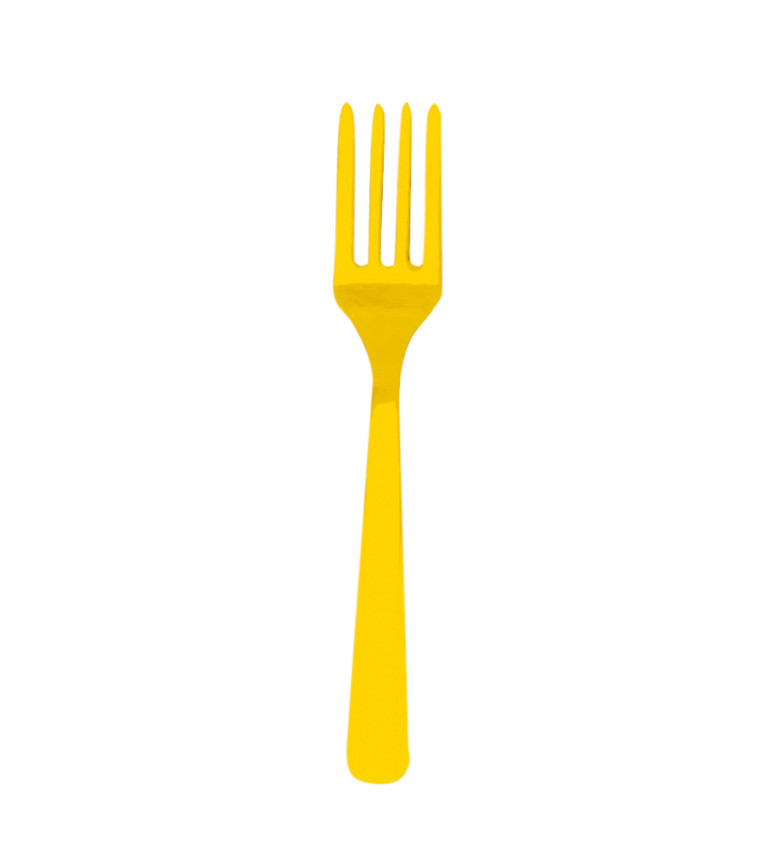 Plastové vidličky - žluté