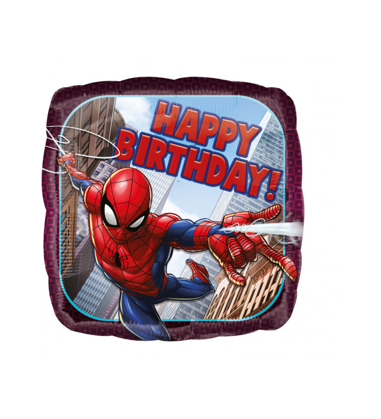 Balónek Happy birthday Spider-man