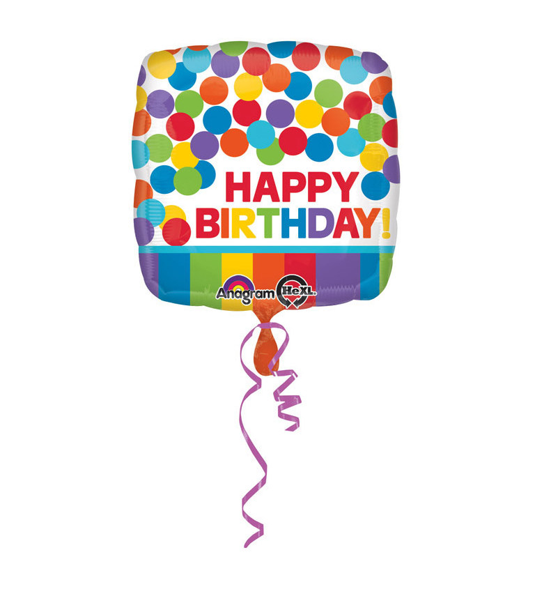 Fóliový balónek - happy birthday