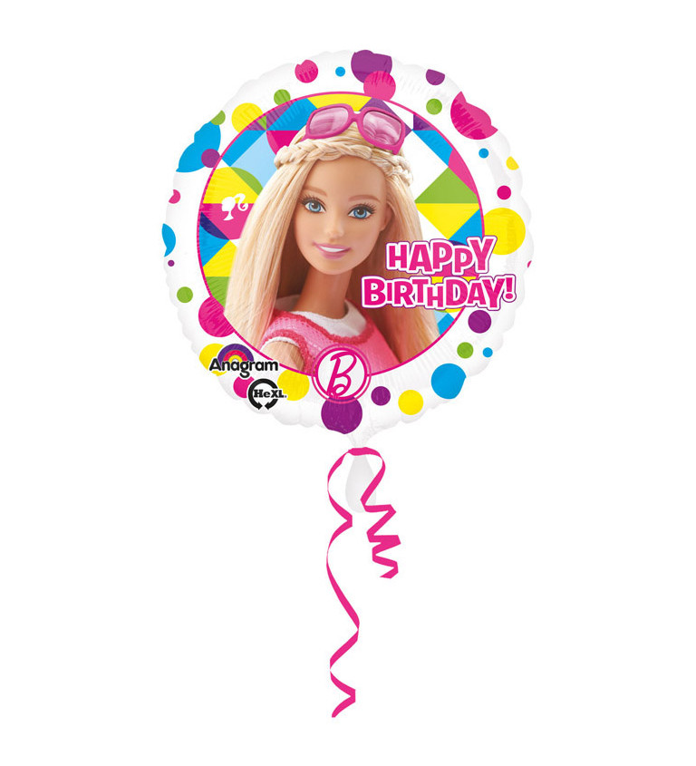 Fóliový balónek - Barbie - "Happy Birthday!"