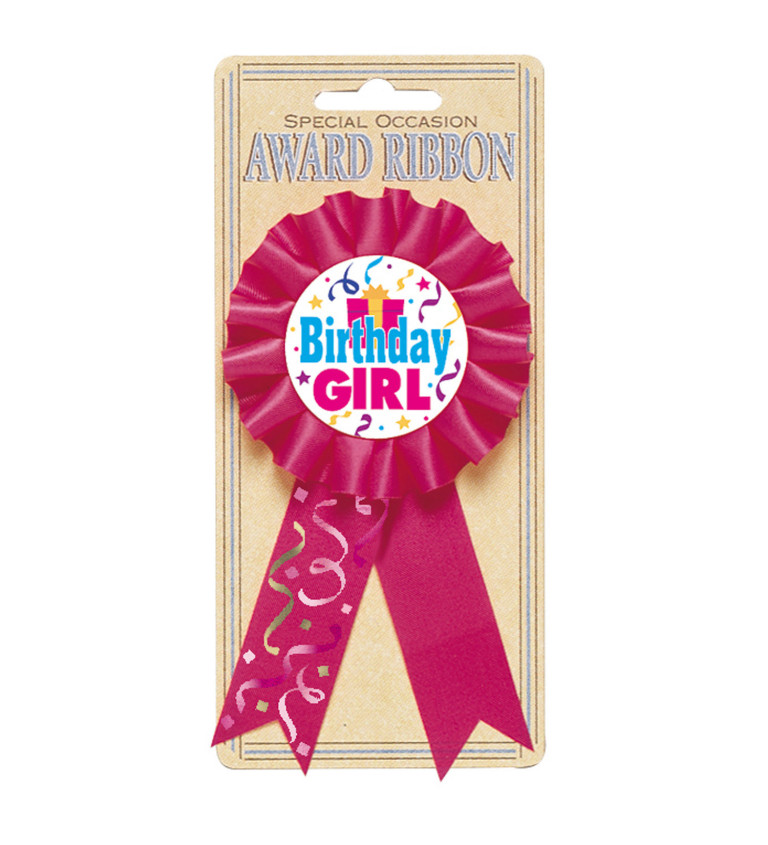 Stužka růžová birthday girl