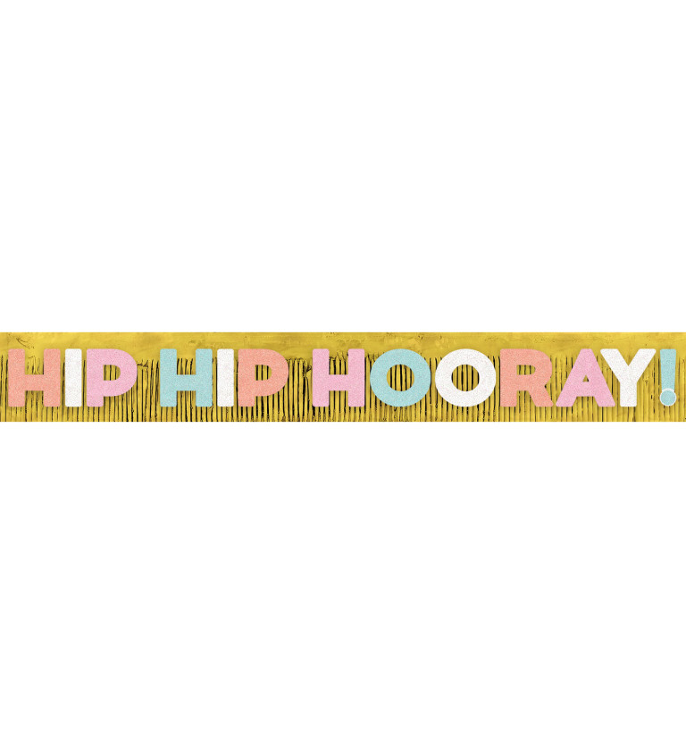 Girlanda Hip hip hooray glitter