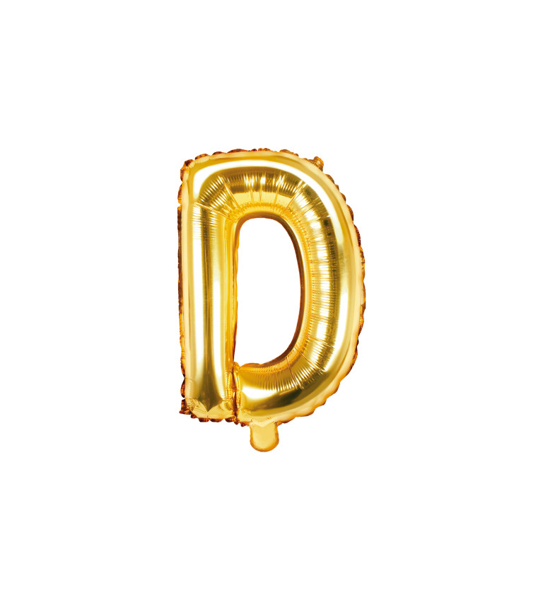 Zlatý foliový balónek - D