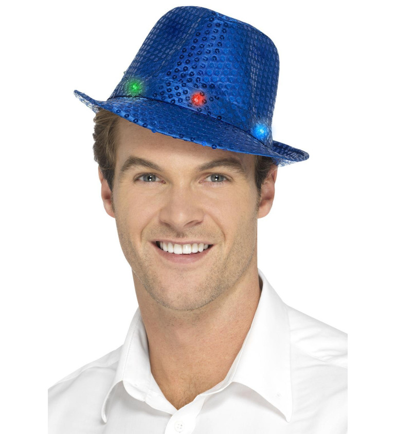 Light Up modrý klobouk