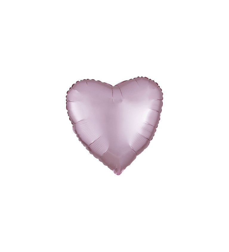 Fóliové srdce - pastelově růžová