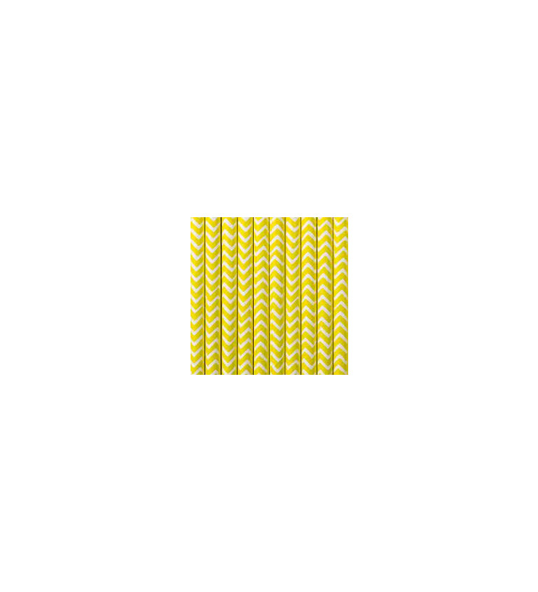Papírová brčka - žluté