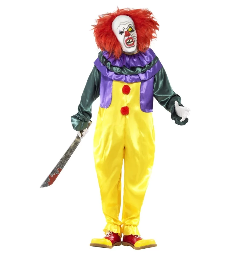 Halloweenský kostým - Hororový klaun - pánský