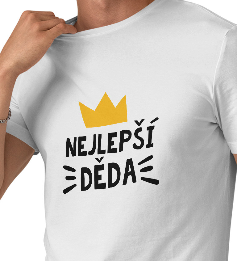 Pánské triko bílé - Nejlepší děda