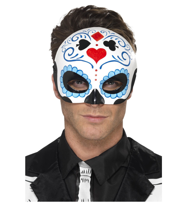 Day of the dead eyemask blue