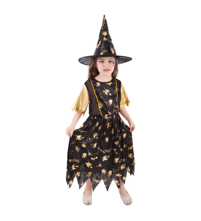 Dětský kostým - zlatý, čarodějnický