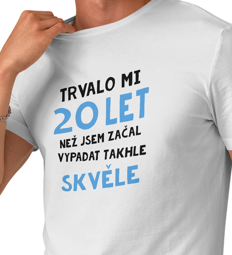 Pánské triko bílé - Trvalo mi 20 let