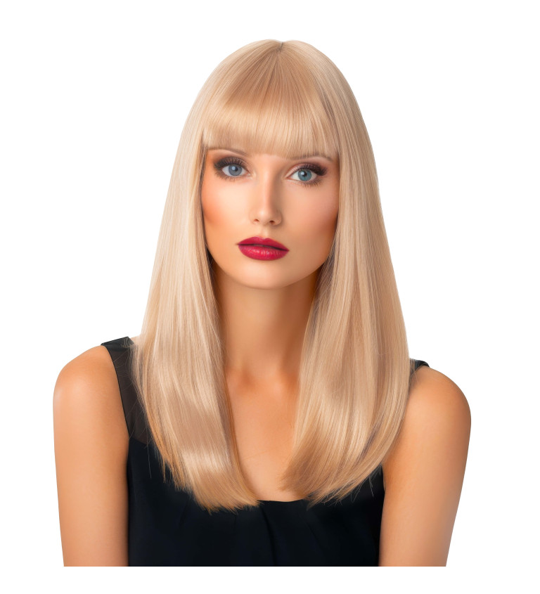 Paruka rovná s ofinou, blond
