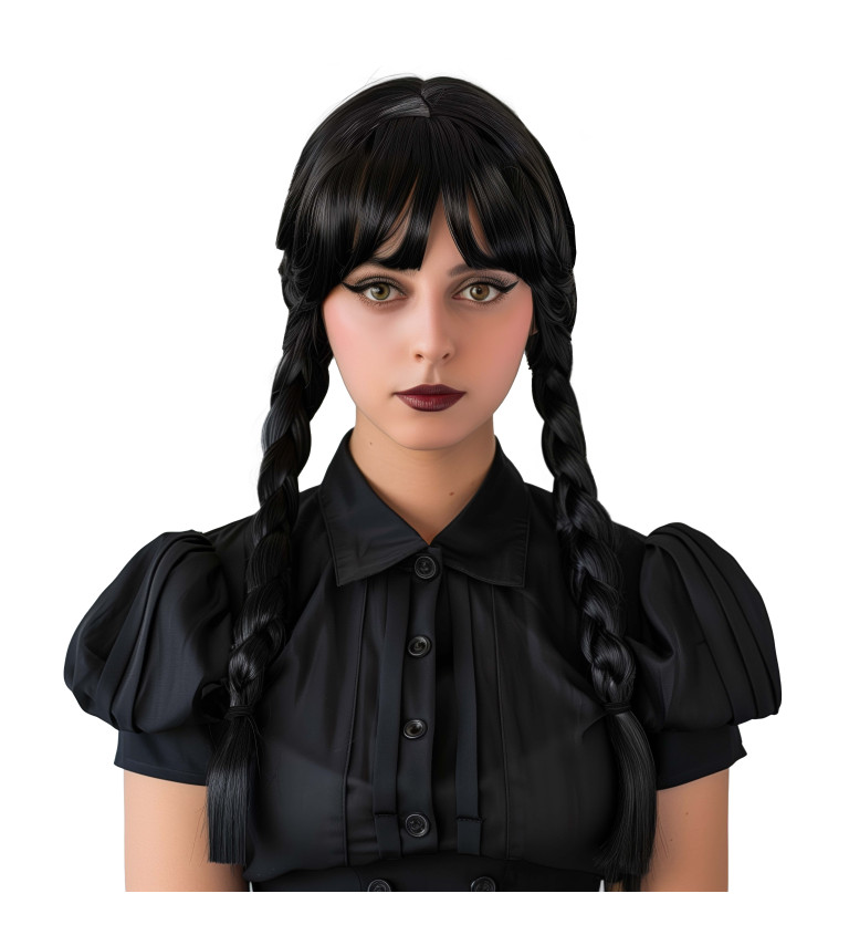 Paruka s copy, černá