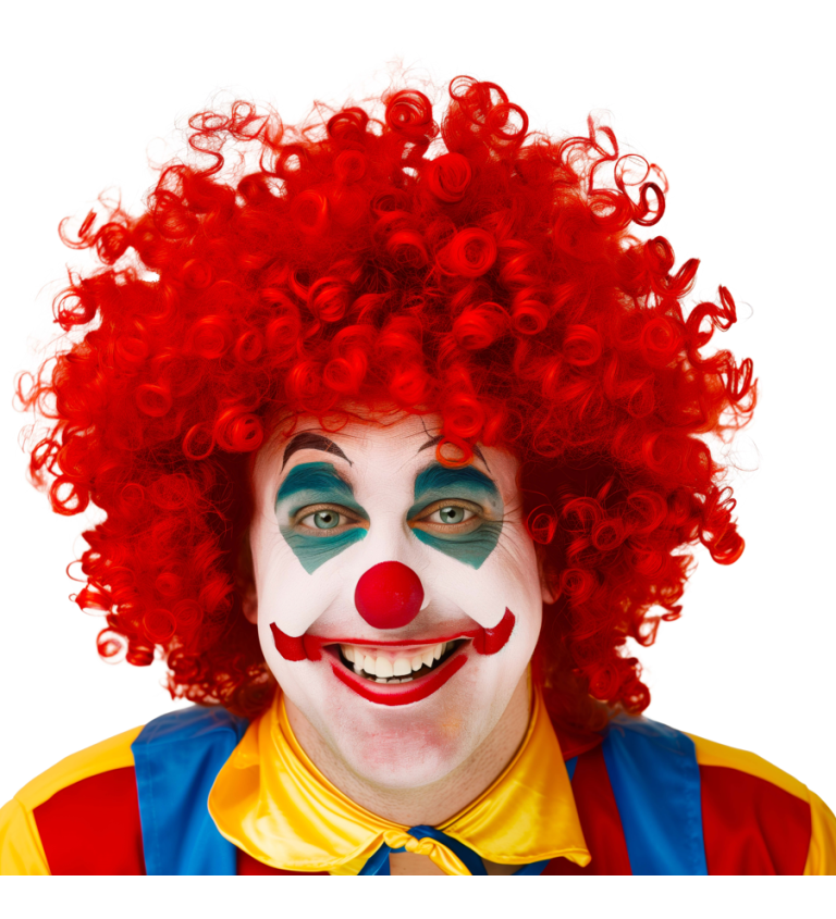 Paruka afro, červená