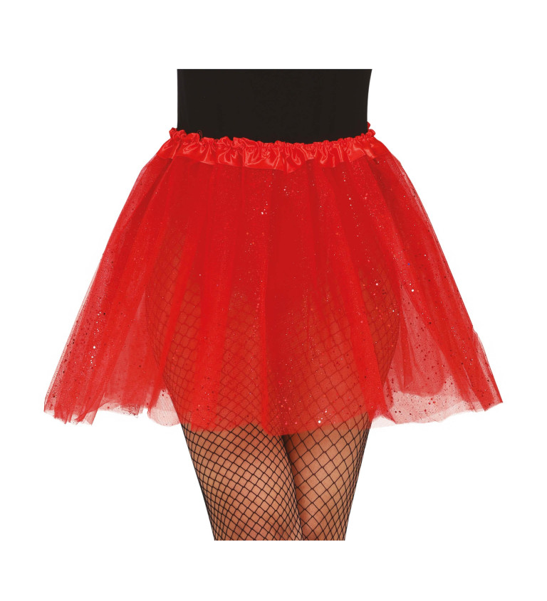 Tutu s třpytkami červené