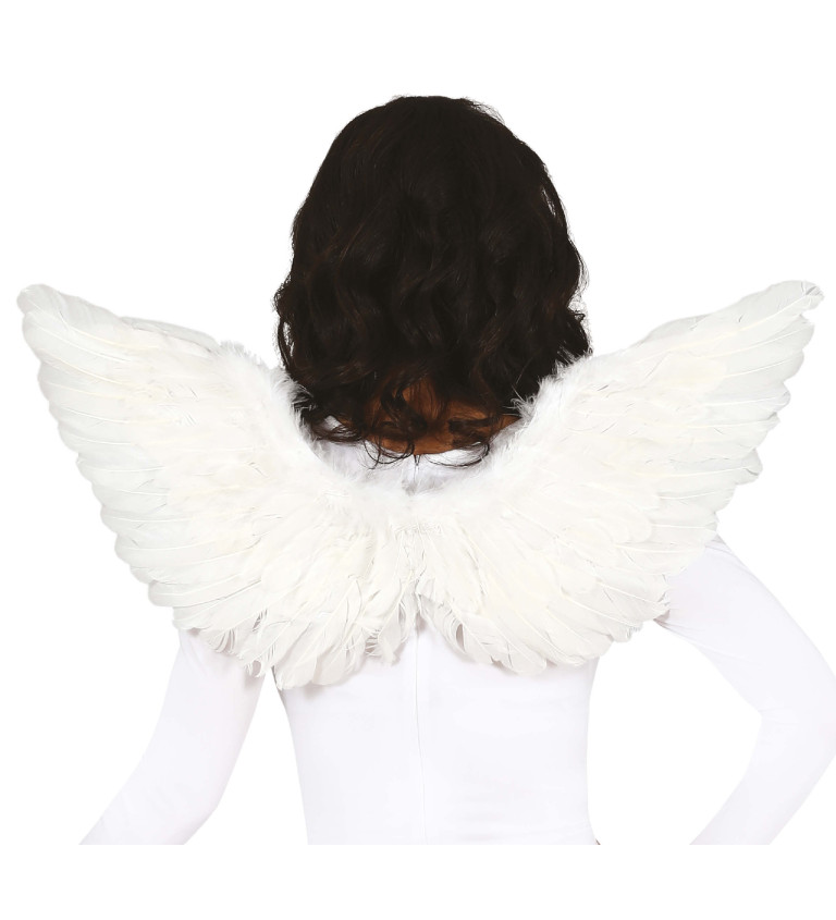 Bílá peříčkové křídla