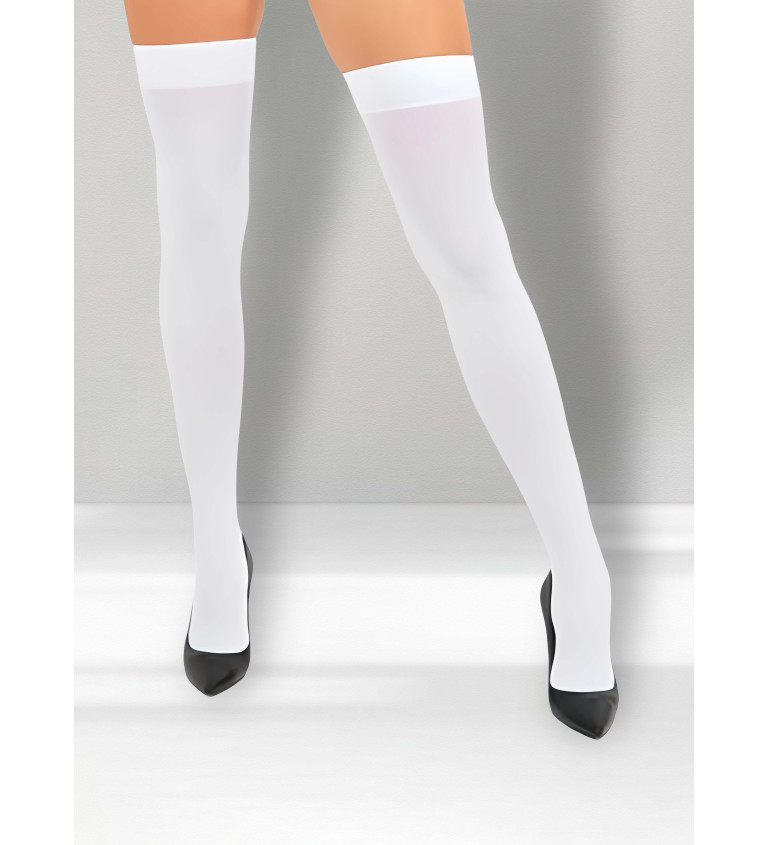 Neprůsvitné punčochy bílé