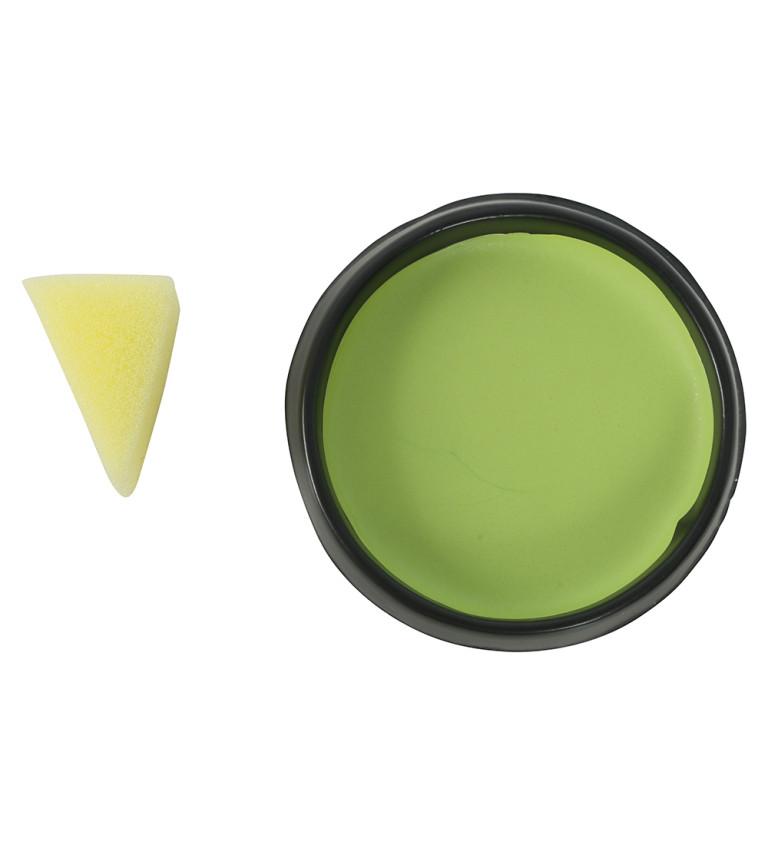 Světle zelený make-up s houbičkou 9 g