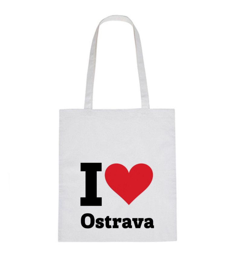 Plátěná taška -I love Ostrava