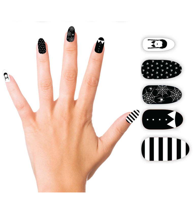 10 gotických nehtů pro dívky s lepidlem