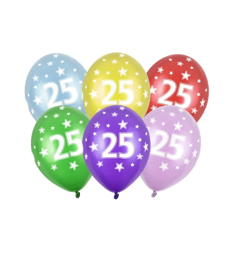 Barevný balónek 25 - 6 ks