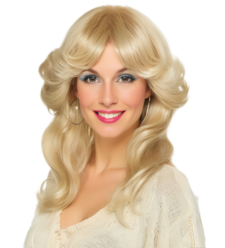 Paruka afro, oranžová